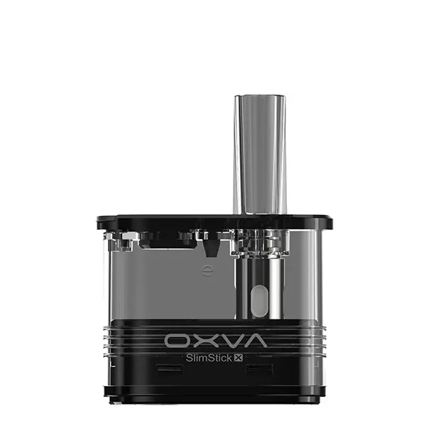 OXVA Slimstick X Ersatz-Pod in Schwarz mit OXVA-Logo, transparenter Tank und Metallmundstück