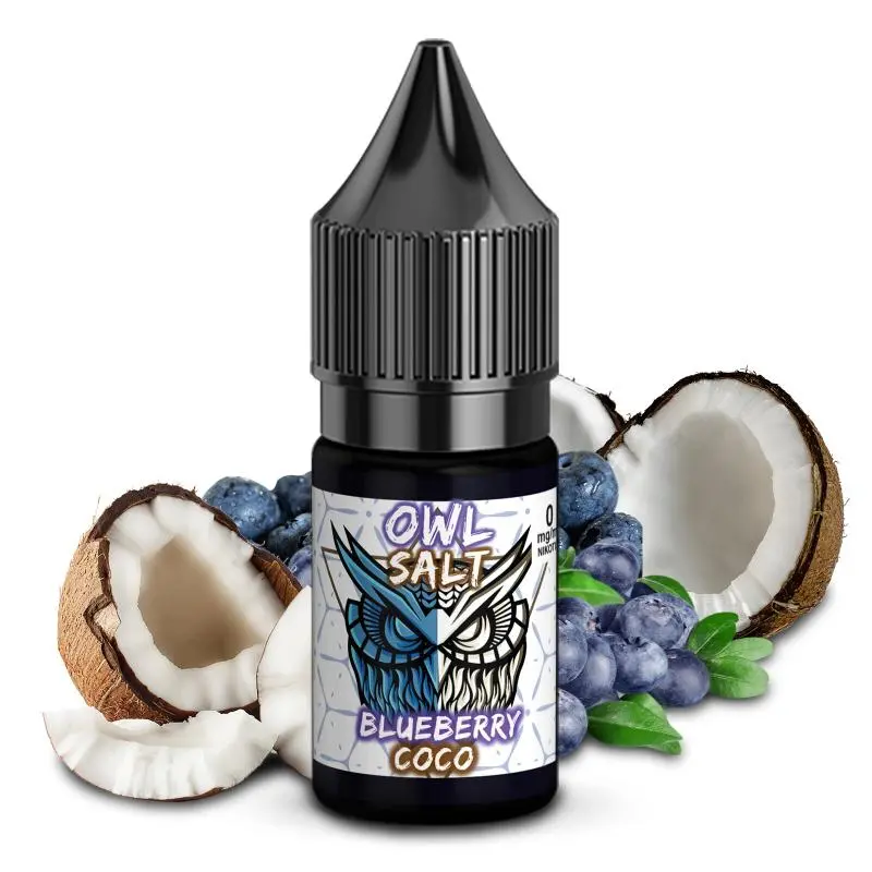 OWL Salt Blueberry Coco 10ml Nikotinsalz-Liquid mit Kokosnuss und Heidelbeeren auf dem Etikett