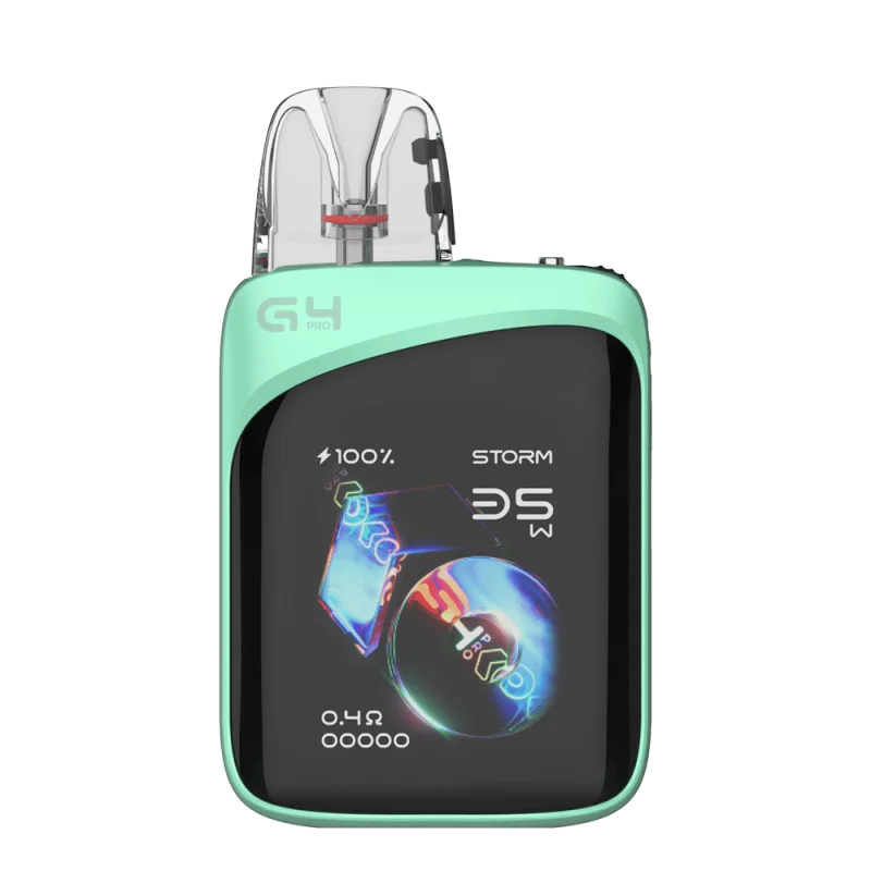 Uwell Caliburn G4 Pro Koko Pod Kit in Mintgrün mit großem Display und aufgestecktem Pod