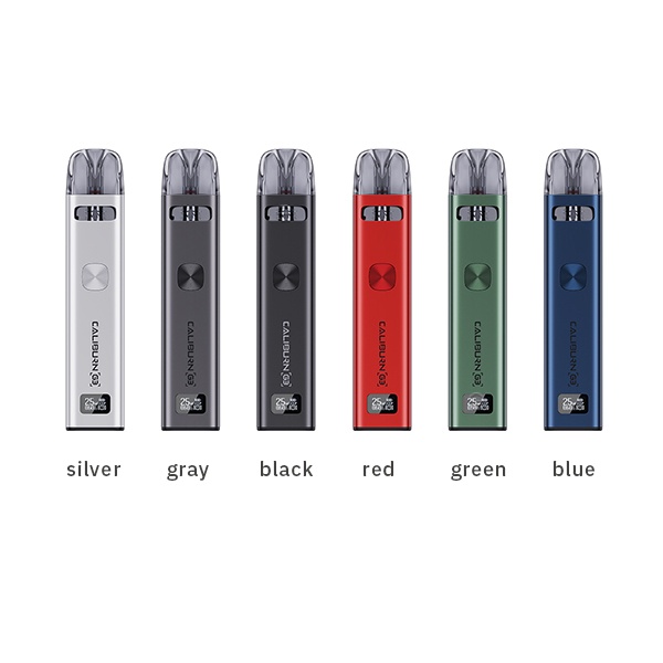 Uwell Caliburn G3 Pod Kit in allen sechs Farben: Silver, Gray, Black, Red, Green und Blue
