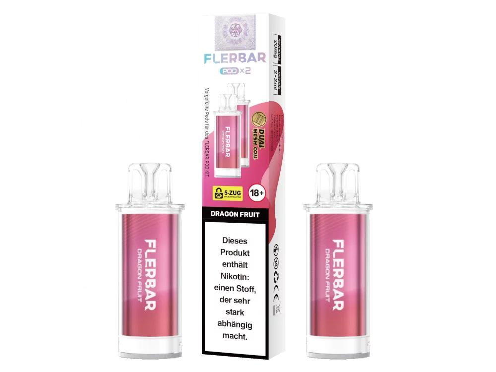 flerbar-pod-20mg-dragon-fruit_v1_1000x750.png 2x Flerbar - Prefilled Pod - Dragon Fruit
