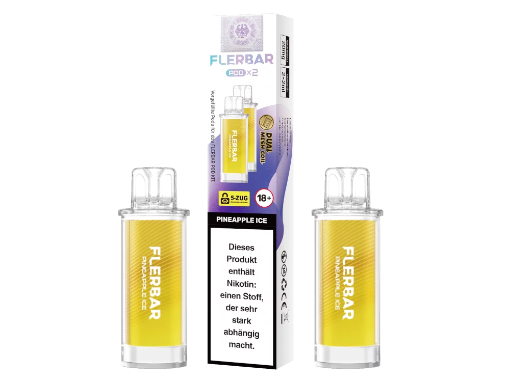 flerbar-pod-20mg-pineapple-ice_v1_1000x750.png 2x Flerbar - Prefilled Pod - Pineapple Ice