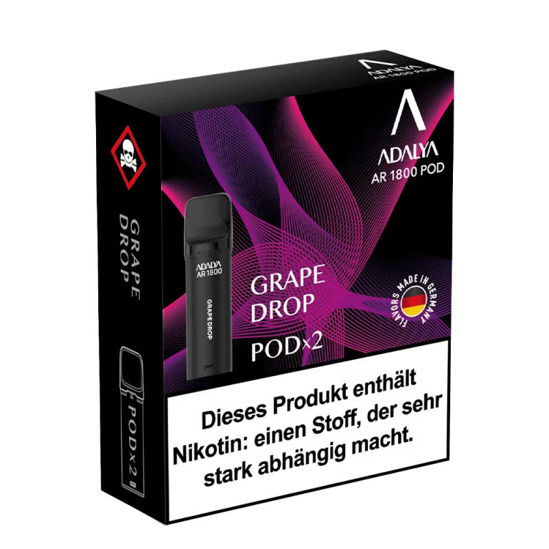 2x Adalya AR1800 Prefilled Pod - Grape Drop