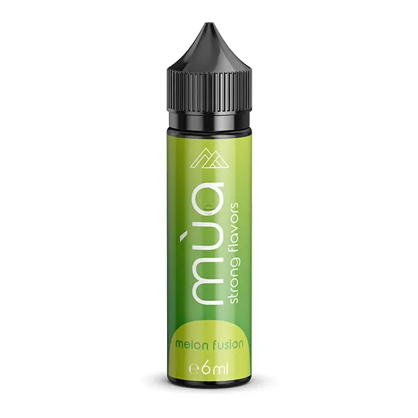 Mùa Melon Fusion Longfill 60 ml, grüne Flasche ohne Hintergrunddeko, Frontalansicht
