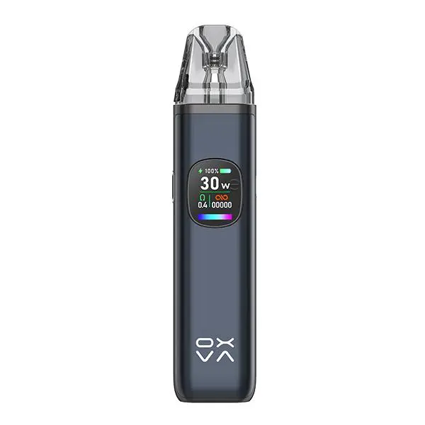 Oxva Xlim Pro 2 Kit in Dunkelblau/Titanium Grey mit farbigem Display, Frontansicht