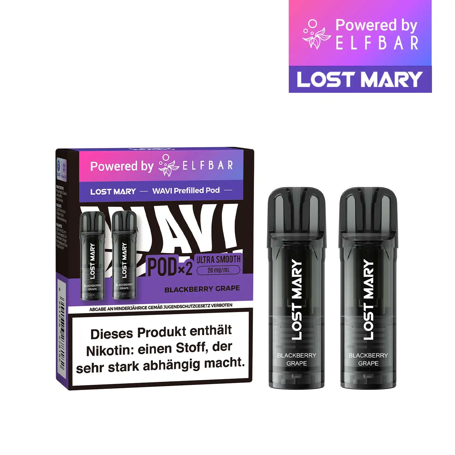 2x Lost Mary Wavi Pod - Blackberry Grape