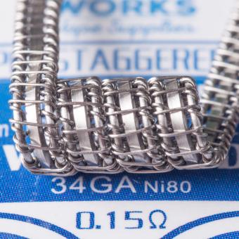 Cloudworks PCB13 - 10 x Staple Staggered Flat Coil Kanthal (0.4*0.8mm + 2*(0.40 + 0.20)