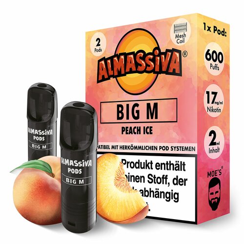 2x Al Massiva Prefilled Pods - Big M - 17mg/ml
