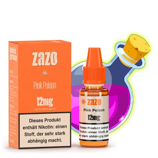 source439440.jpg ZAZO Classics Pink Poison 10ml Liquid 12mg – Packung und Flasche mit Giftfläschchen-Motiv