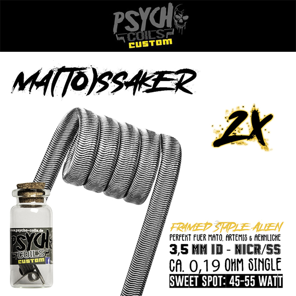 2x Psycho Coils - Ma(To)ssaker 2.0 Coil 0.19 Ohm