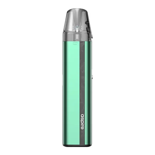 Aspire Flexus SE Pod Kit in Türkis – schlankes Stabdesign mit transparentem Pod-Aufsatz