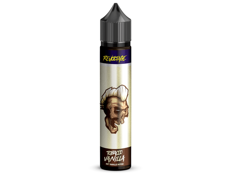 Revoltage Tobacco Vanilla Longfill, helle Flasche mit Vintage-Illustration, 10 ml