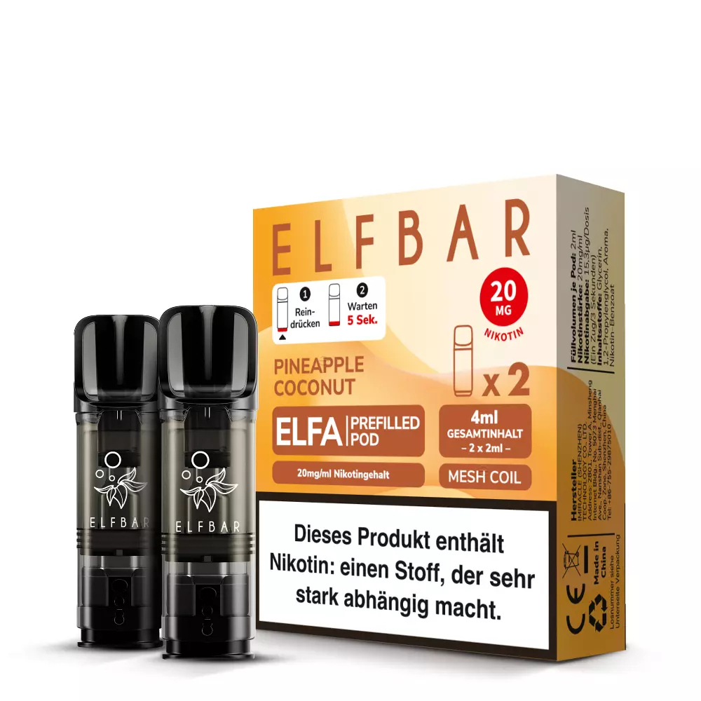 2x Elfbar Elfa Prefilled Pod - Pineapple Coconut