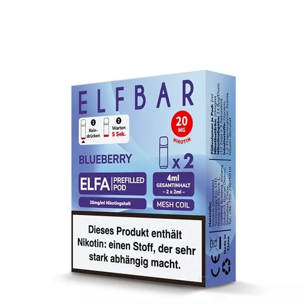 Elfbar Elfa Pods 20mg/ml - alle Sorten im 2er Pack Elfbar Elfa Pods 20mg/ml - alle Sorten im 2er Pack