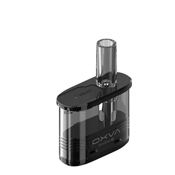 OXVA Slimstick X Ersatz-Pod schwarz, ovale Pod-Kartusche mit OXVA-Aufdruck und klarem Tank