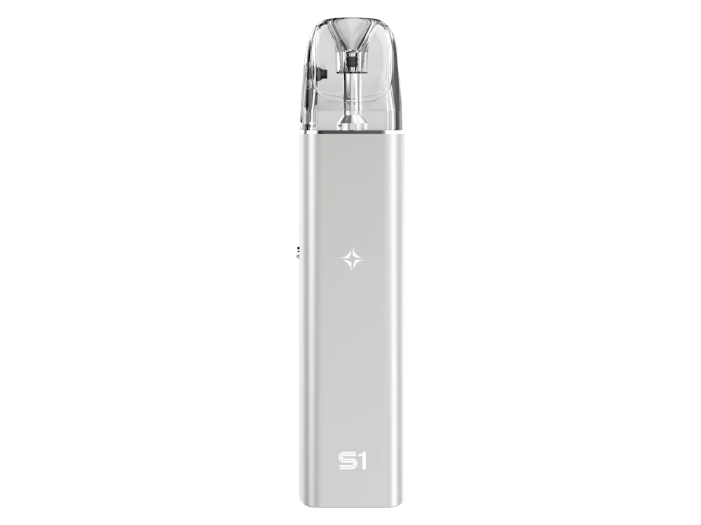 Smok-Arco-S1-Kit_silver_1000x750.png SMOK Arco S1 Pod-System in Silber, schlankes Design, Frontansicht