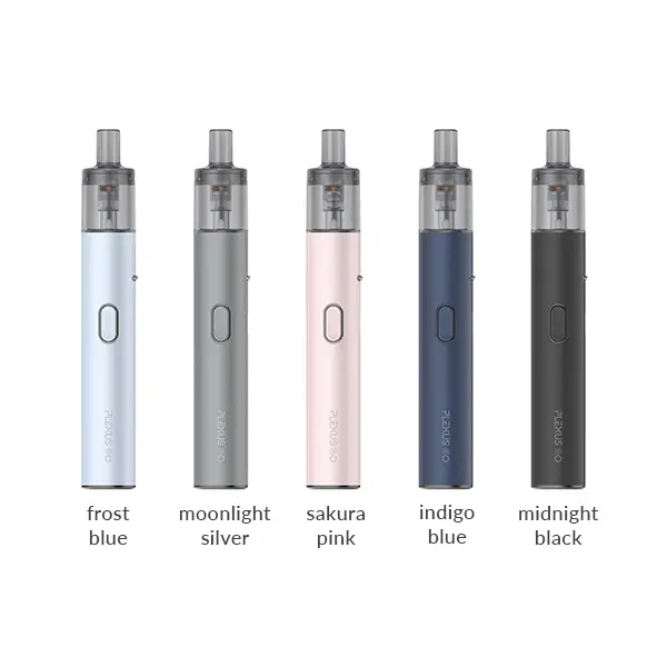 Innokin Plexus Go Pod Kit in fünf Farben: Frost Blue, Moonlight Silver, Sakura Pink, Indigo Blue und Midnight Black