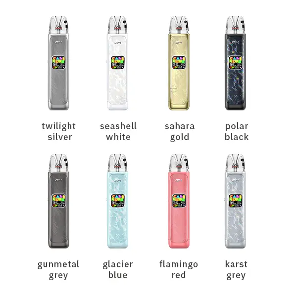 Uwell Caliburn G4 Pod Kit – alle 8 Farbvarianten: Twilight, Seashell White, Sahara Gold, Polar Black, Gunmetal Grey, Glacier Blue, Flamingo