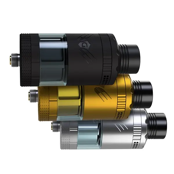 source869156.jpg IMIST Gryphus RDL RTA Selbstwickler Tank in drei Farben Schwarz, Gold und Silber nebeneinander