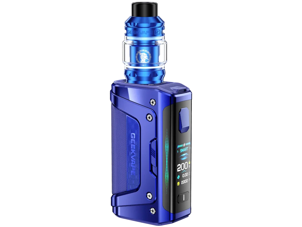 GeekVape Aegis Legend 5 Kit in Blau – Box-Mod mit Tank, Frontansicht