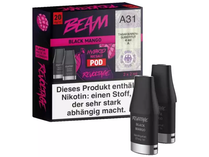 2x Revoltage Beam Prefilled Pod - Black Mango
