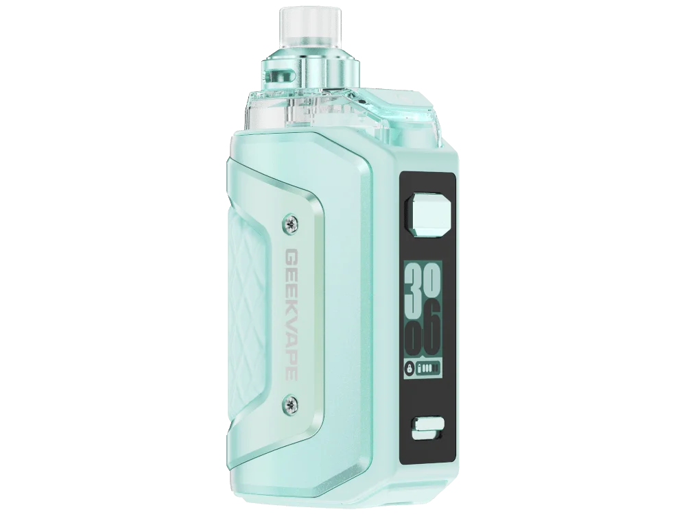 geekvape-aegis-hero-5-kit-frost-mint_1000x750.png GeekVape Aegis Hero 5 Pod-Kit in Mintgrün-Silber mit Farbdisplay, Frontansicht