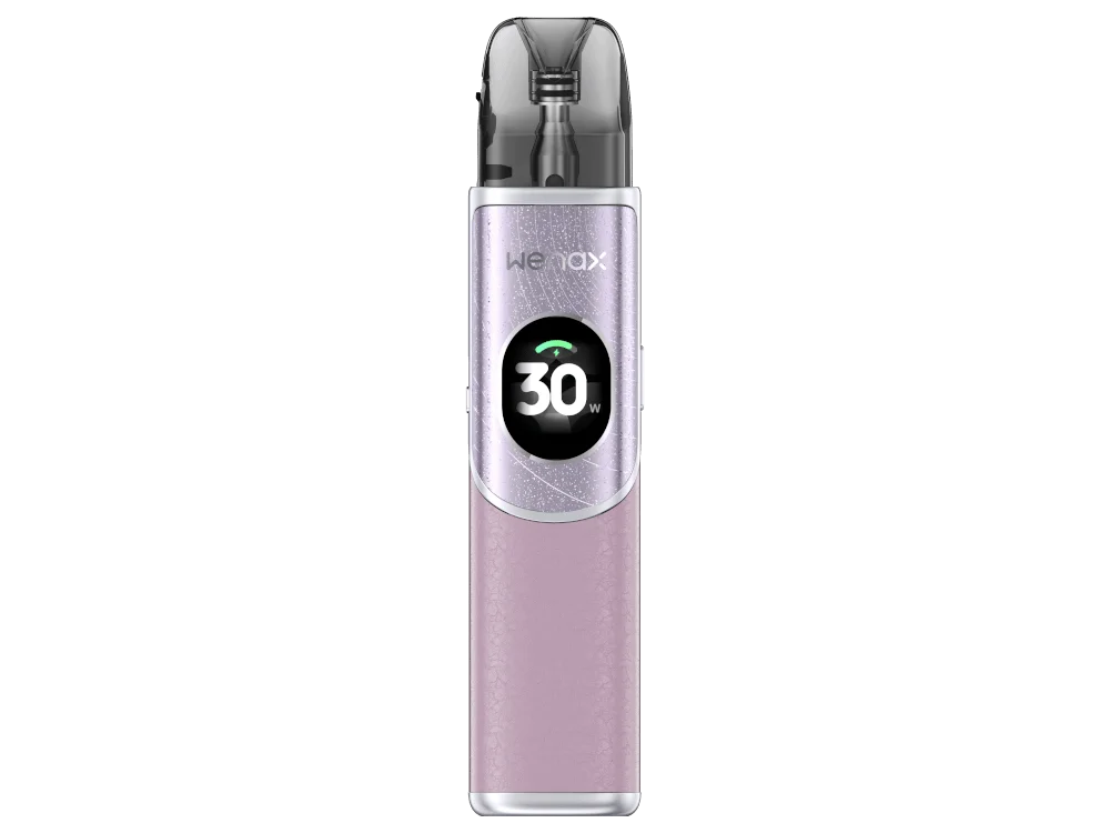 GeekVape Wenax Q2 Kit in Hellrosa-Lila – schlankes Pod-System mit 30W-Badge, Vorderansicht