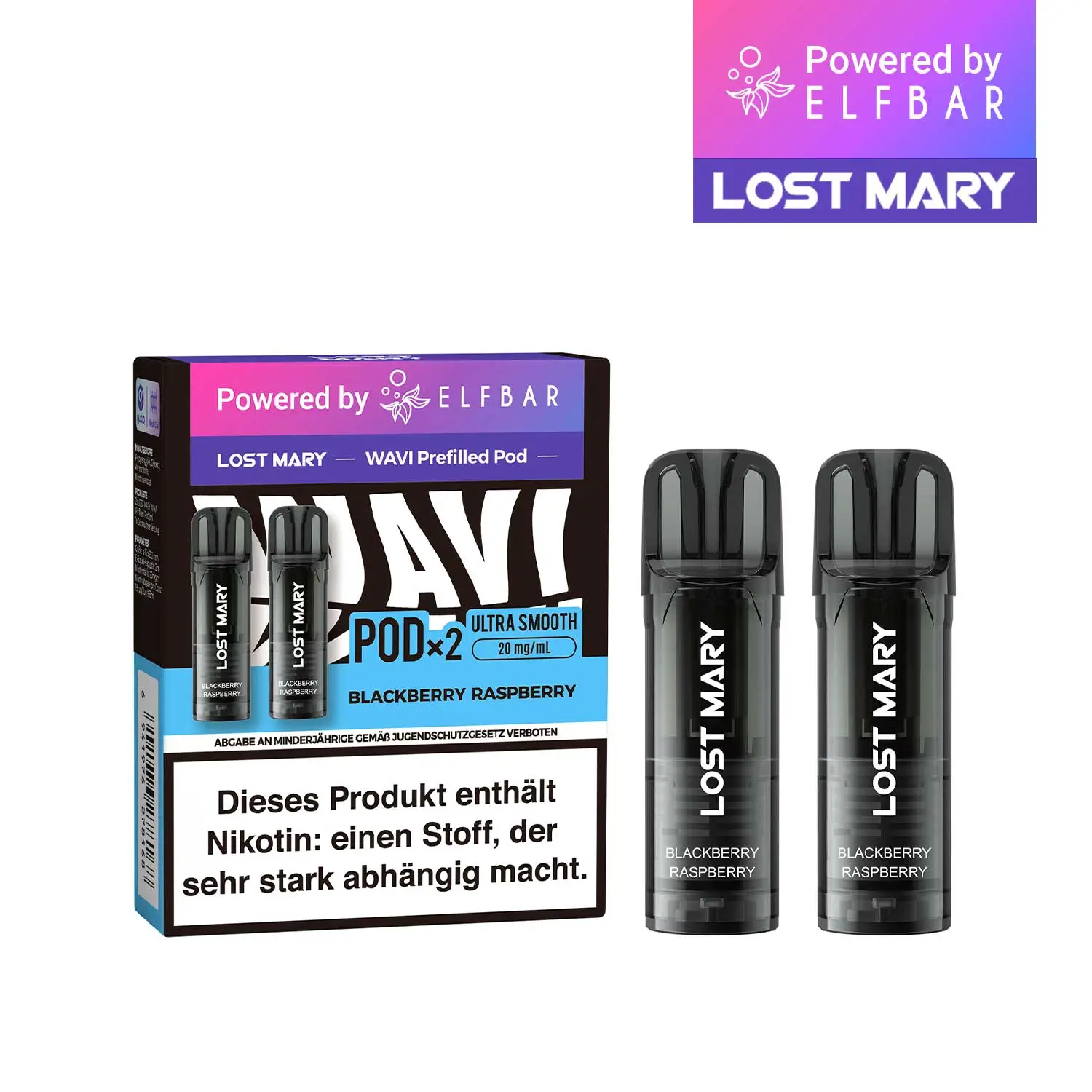 2x Lost Mary Wavi Pod - Blackberry Raspberry