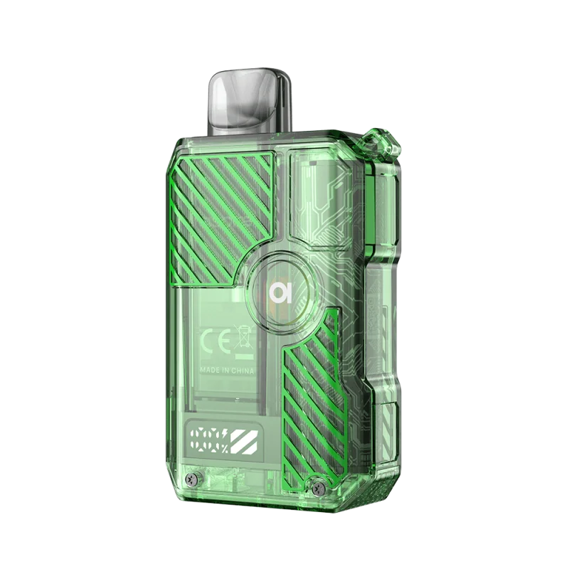 Aspire Gotek X3 Kit in transparentem Grün mit Carbonmuster-Gehäuse, Frontansicht
