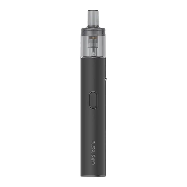 Innokin Plexus Go Pod Kit in Midnight Black, schlankes Pen-Format mit transparentem Tank, Seitenansicht
