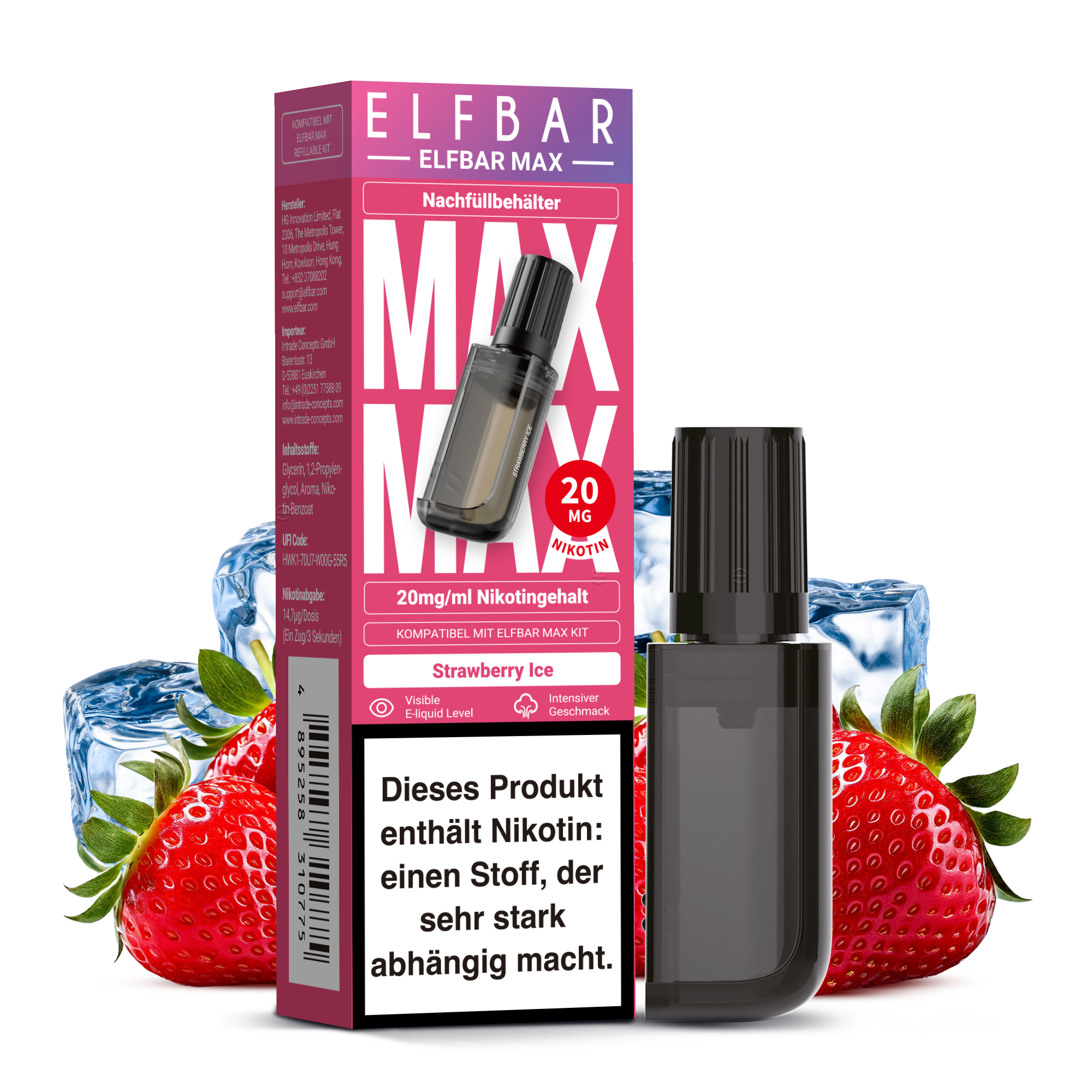 Elfbar Max - Strawberry Ice - Nachfüllbehälter