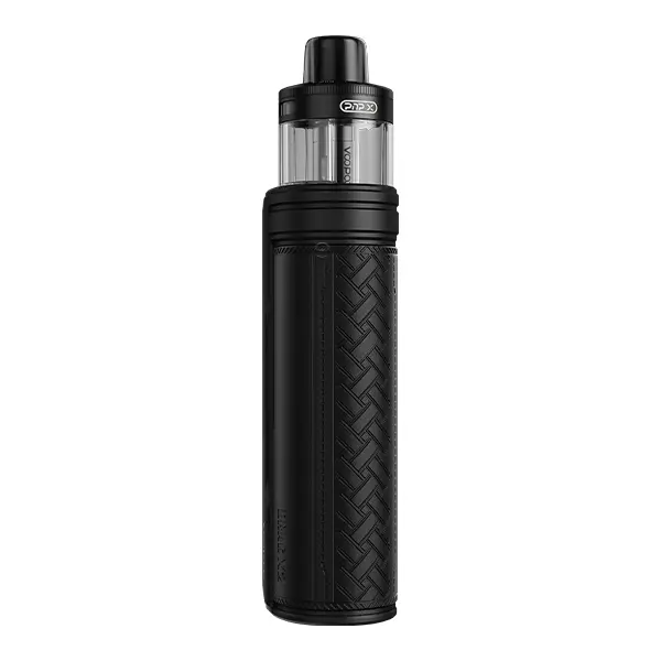 VooPoo Drag X2 Pod Kit E-Zigarette in Schwarz mit Carbon-Muster, Frontansicht
