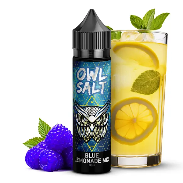 OWL Salt Blue Lemonade Mix Longfill Flasche mit Zitronenlimonade und blauen Beeren