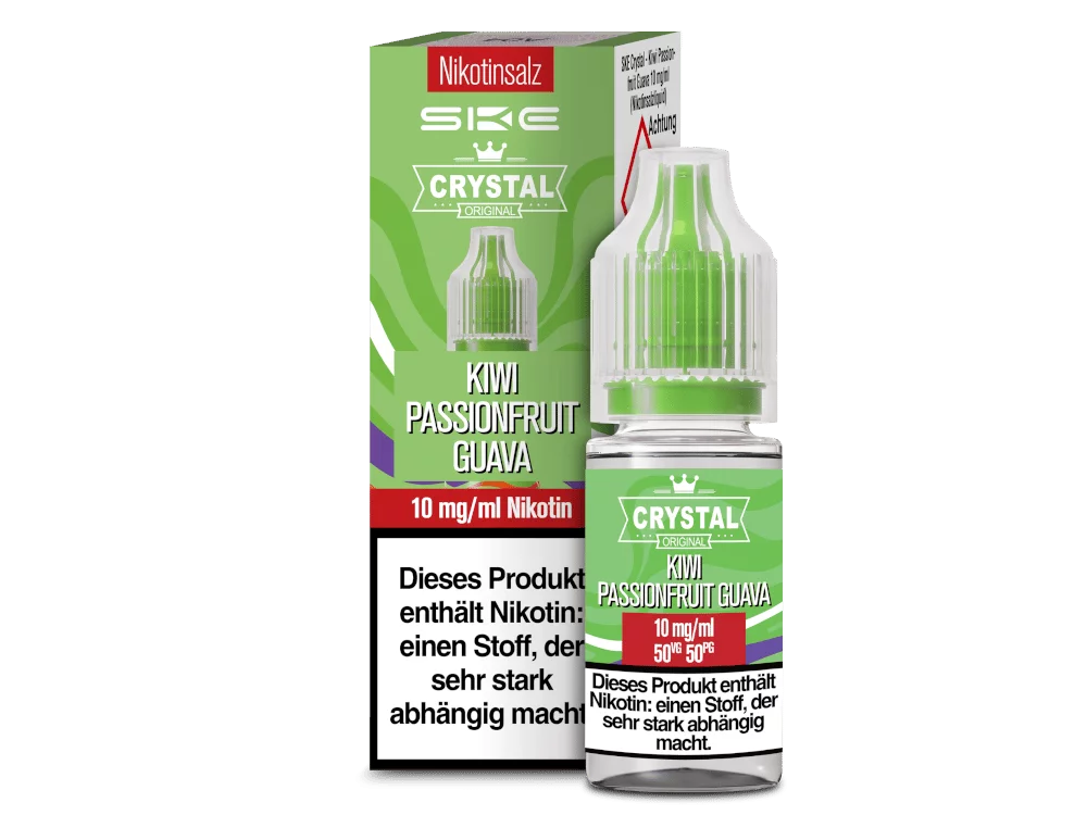 ske_crystal_nicsalt_kiwi-passionfruit-guava_10mg_1000x750.png Crystal - Kiwi Passionfruit Guava - 10ml Nikotinsalz-Liquid