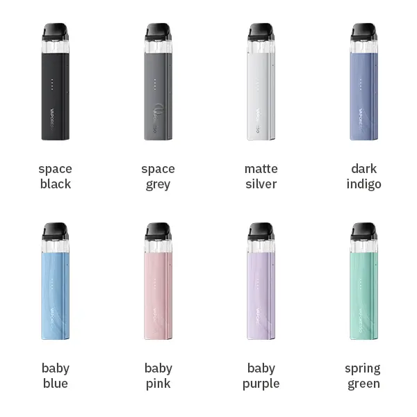 vaporesso-xros-se-9.jpg Vaporesso XROS SE Pod Kit Farbübersicht – alle 8 Farben: Space Black, Space Grey, Matte Silver, Dark Indigo, Baby Blue, Baby Pink, Baby