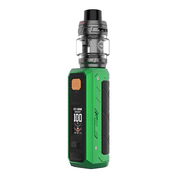 Vaporesso Armour Ultra Kit in Grün mit Tank und Display, Frontalansicht