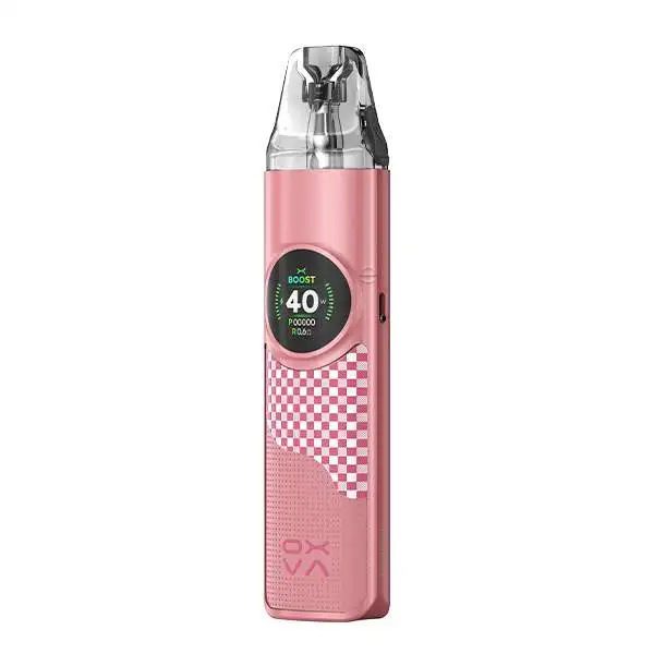 Oxva NeXlim Pod Kit in Chequered Pink – rosafarbener Akkuträger mit kariertem Muster und rundem Display
