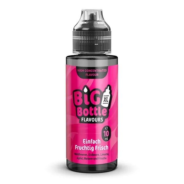 Big Bottle Einfach Fruchtig Frisch Longfill 120ml, pinke Flasche mit weißem Etikett