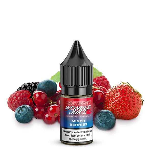 Wonderjuice Mixed Berries - 10ml Nikotinsalz-Liquid