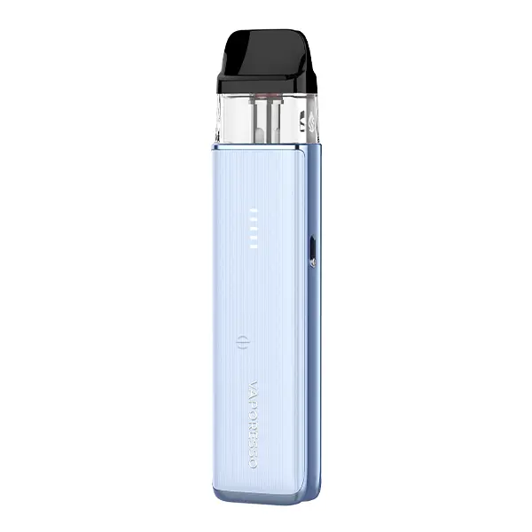 Vaporesso XROS 6 Mini Pod Kit in Hellblau, schlankes Pod-System, Frontansicht