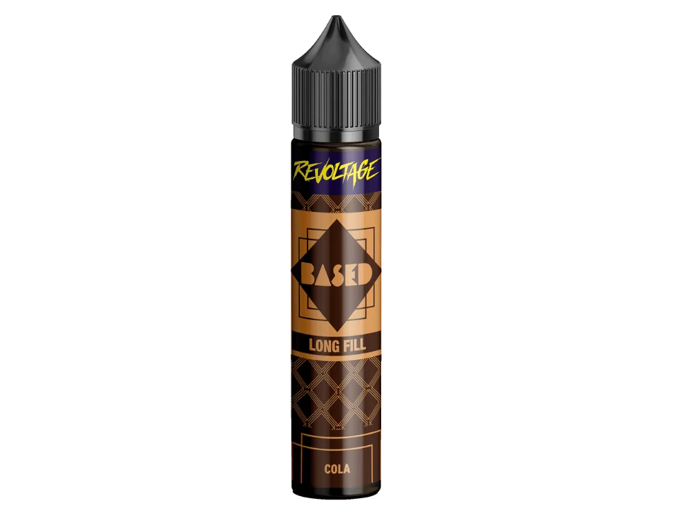 Revoltage_Based_Cola_5ml_1000x750.png Revoltage Based Cola Longfill in brauner 20-ml-Flasche mit dunklem Etikett