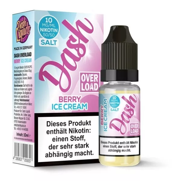 Dash Overload - Berry Ice Cream - 10ml Nikotinsalz Liquid