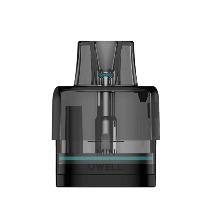 Uwell Typhos Dual Mesh Ersatz-Pod in Schwarz mit türkisem Akzent, Einzelansicht