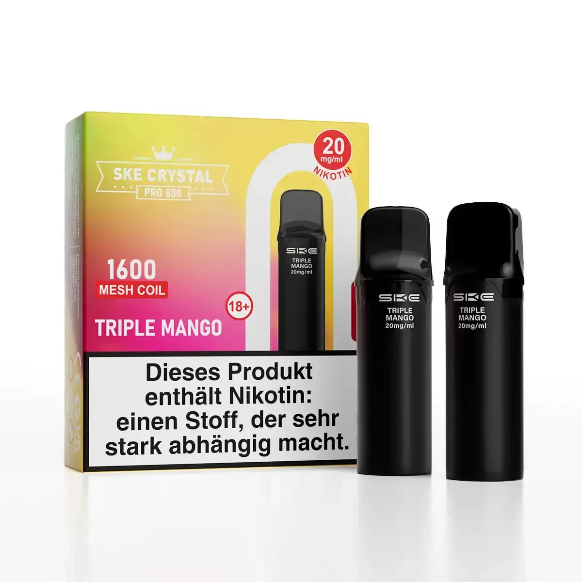 2x SKE - Crystal 800 Pro Prefilled Pod - Triple Mango
