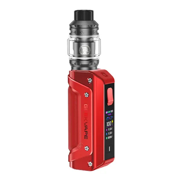 GeekVape Aegis Solo 3 Kit 18650 in Rot mit Tankverdampfer, Frontansicht