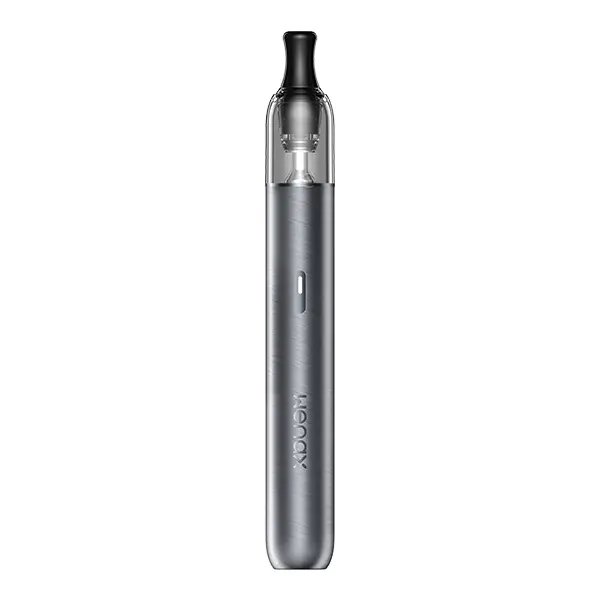 GeekVape Wenax M2 Pod Kit in Grau – schlanker Stift-Akkuträger mit transparentem Pod, Frontansicht
