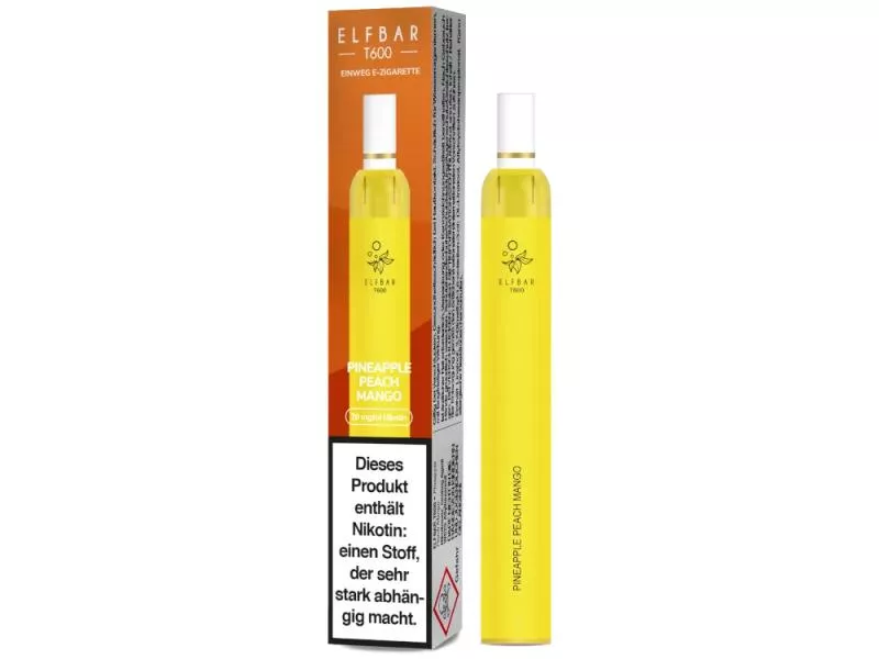 Elfbar T600 Einweg E-Zigarette - 20mg/ml Pineapple Peach Mango