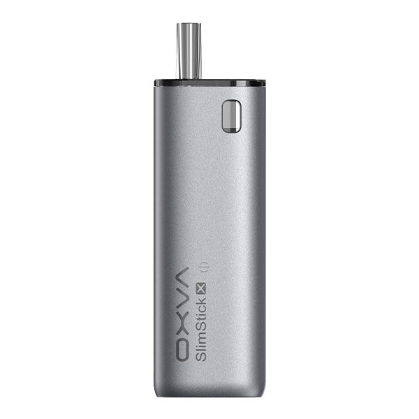 Oxva Slimstick X Pod Kit in Silber-Grau – schlankes Pod-System Seitenansicht