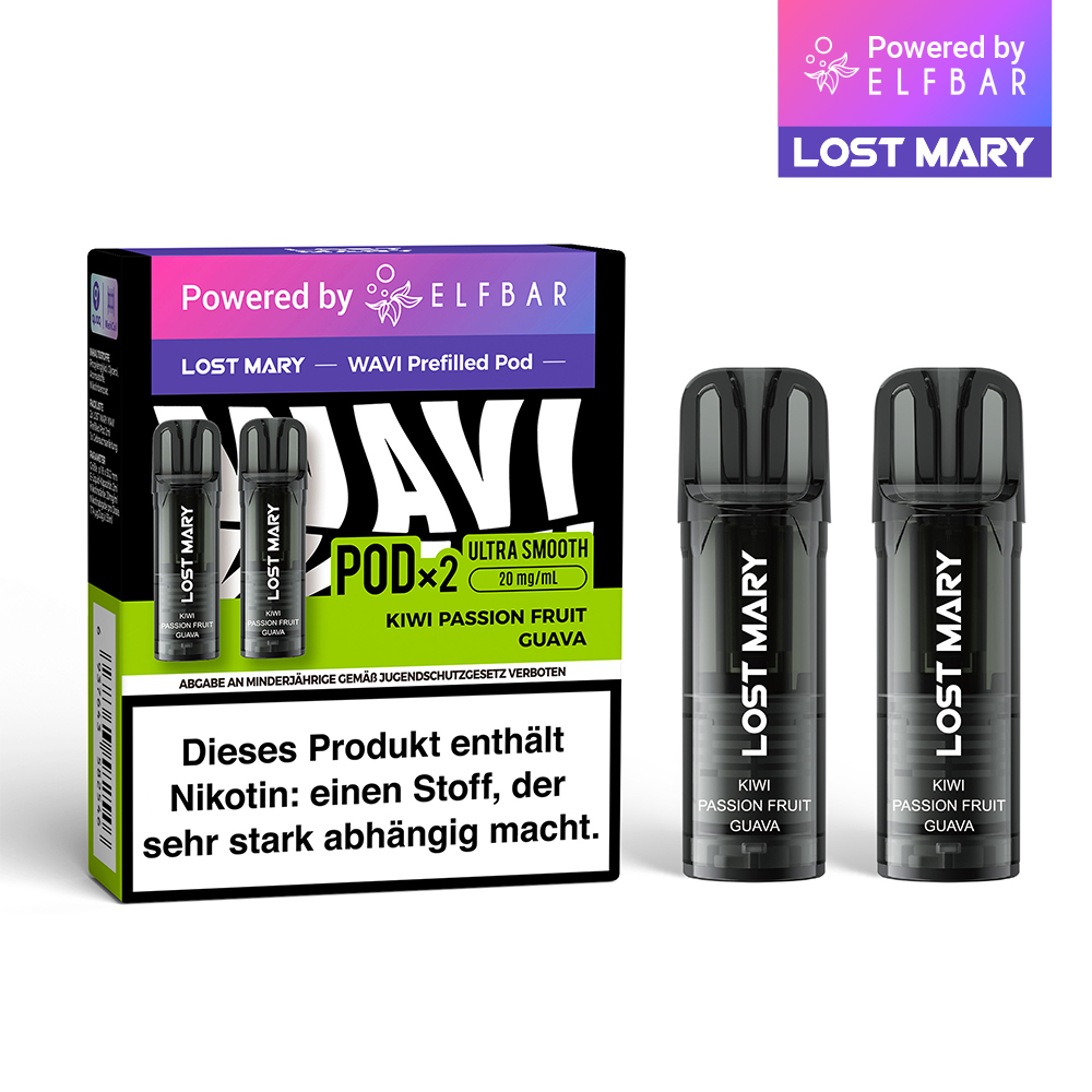 2x Lost Mary Wavi Pod - Kiwi Passion Fruit Guava