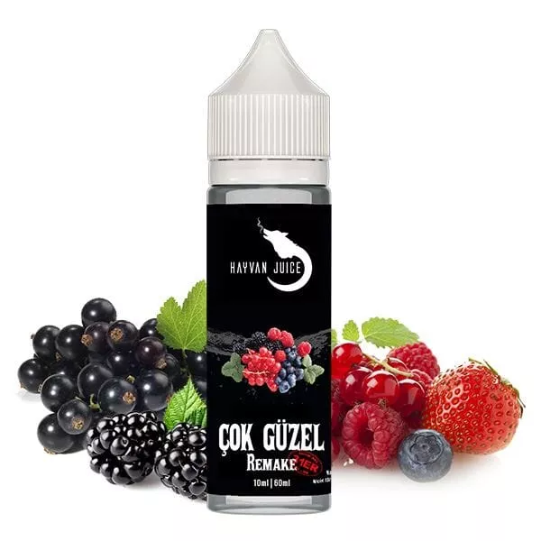 Hayvan Juice Cok Güzel Remake 31 Longfill 60ml Flasche mit Erdbeeren, Brombeeren und Heidelbeeren